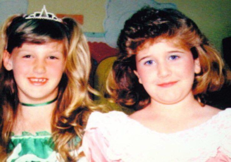 My friend Brandy and I at our May Day program in 2nd grade.
